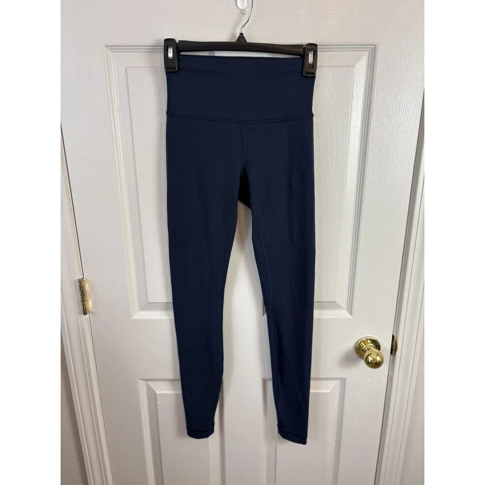 Lululemon Wunder Train High Rise Leggings Size 4 Navy Blue - 425